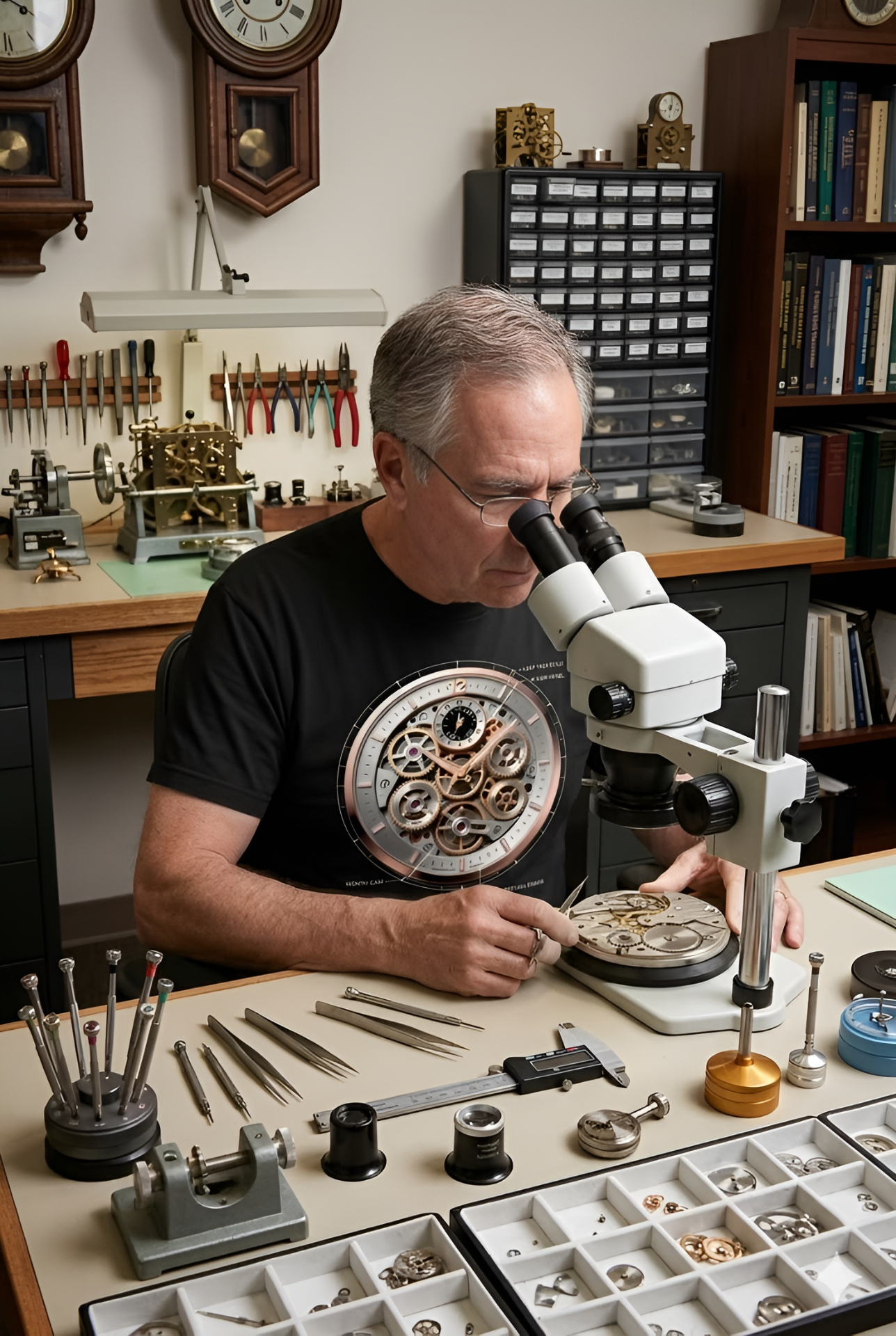 The author, a watch collector